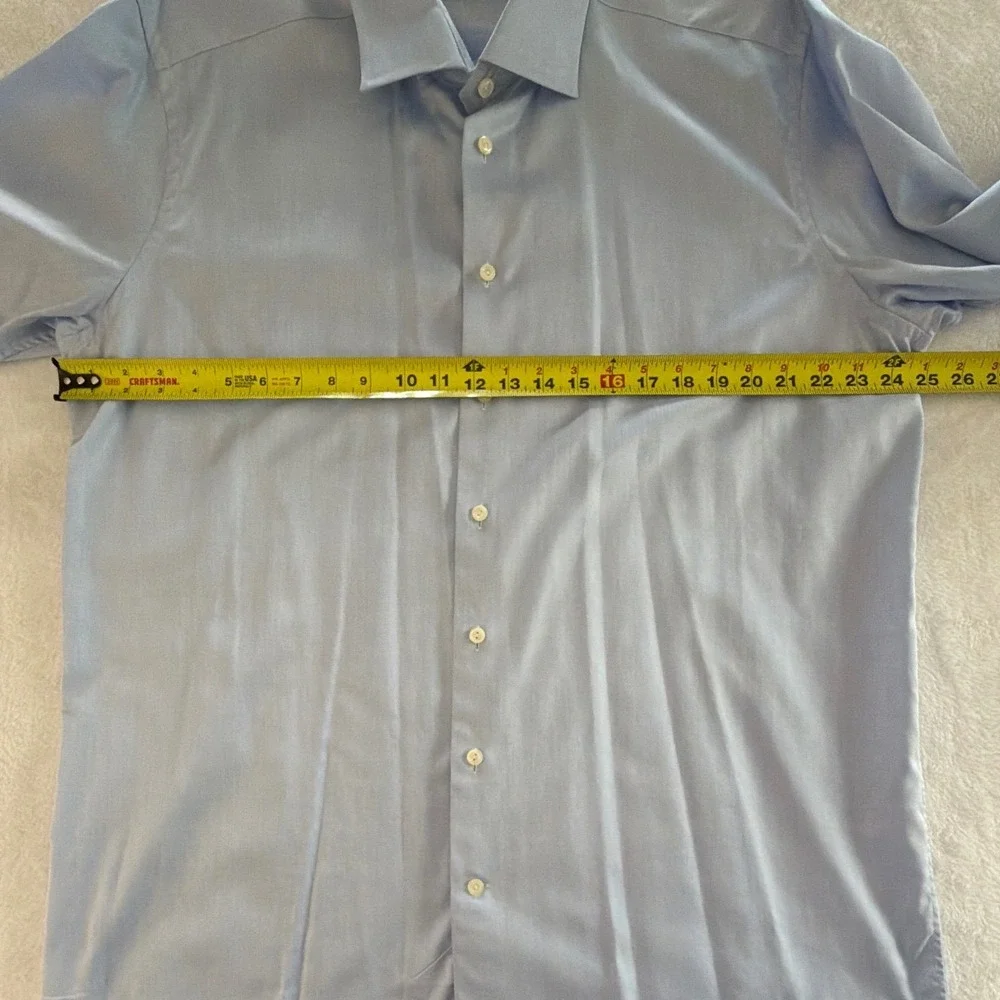 Eton Mens Contemporary Fit Light Blue Signature Twill Cotton Dress‎ Shirt 18 46
